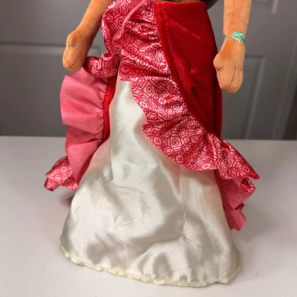 Disney Store Elena of Avalor Plush Doll Red Adventure Dress 20 Inch Large
